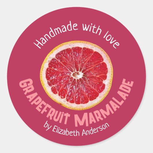 Sticker Rond Produit de pamplemousse (Devant)