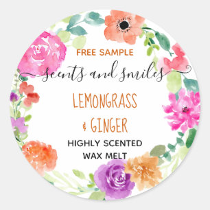 Sticker Rond Produit d'échantillon gratuit de fondant parfumé P