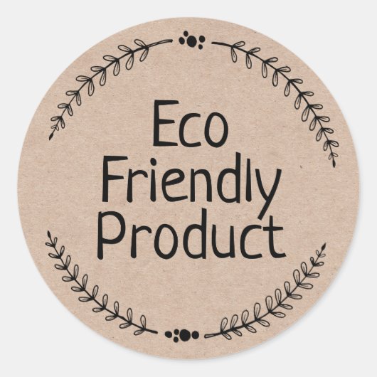 Sticker Rond Produit écologique Kraft (Devant)