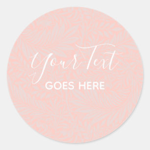 Sticker Rond Produit fait main Motif floral Mandarine
