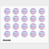 Sticker Rond Produit nettoyant d'extension Pastel Eyelash Abstr (Feuille)