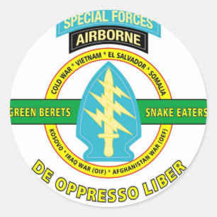 STICKER ROND PRODUITS AÉROPORTÉS DE FORCES SPÉCIALES