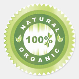 Sticker Rond Produits bio naturels