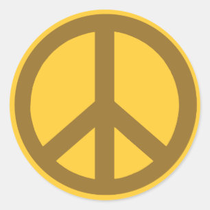 Sticker Rond Produits brun chocolat de symbole de paix