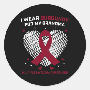 Sticker Rond Produits contre le cancer du sang Grand-mère Myélo