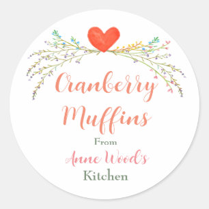Sticker Rond Produits cuits au four, Conserves, Produits artisa