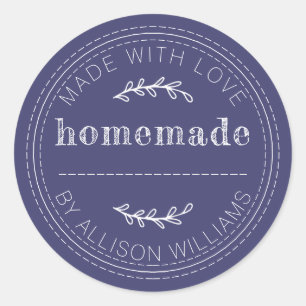 Sticker Rond Produits de boulangerie maison rustiques Canette d