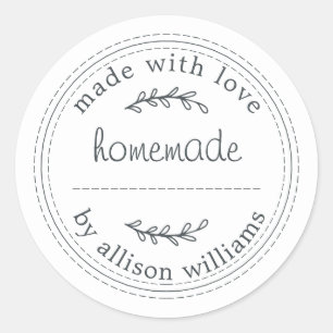 Sticker Rond Produits de boulangerie maison rustiques Canette d