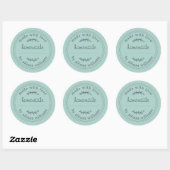 Sticker Rond Produits de boulangerie maison rustiques pot de co (Feuille)