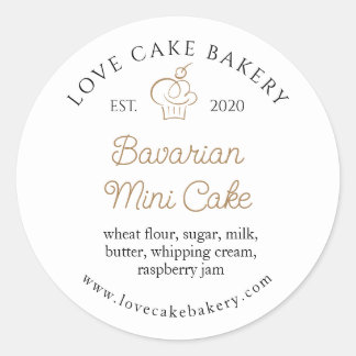 Sticker Rond Produits de boulangerie personnalisés