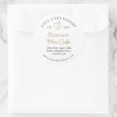 Sticker Rond Produits de boulangerie personnalisés (Sac)