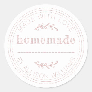 Sticker Rond Produits de boulangerie rustiques faits maison Can