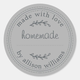 Sticker Rond Produits de boulangerie rustiques faits maison Can