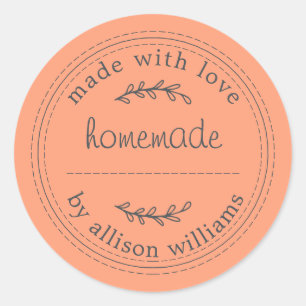 Sticker Rond Produits de boulangerie rustiques faits maison Con