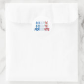 Sticker Rond Produits de Liberte Egalite Fraternite (Sac)