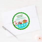 Sticker Rond Produits de Noël personnalisés (Enveloppe)