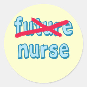 Sticker Rond Produits d'obtention du diplôme d'infirmière