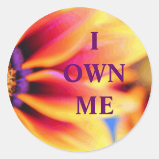 Sticker Rond Produits du projet "I own Me"