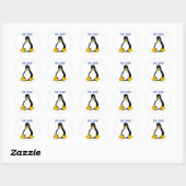 Sticker Rond Produits et conceptions Linux ! (Feuille)