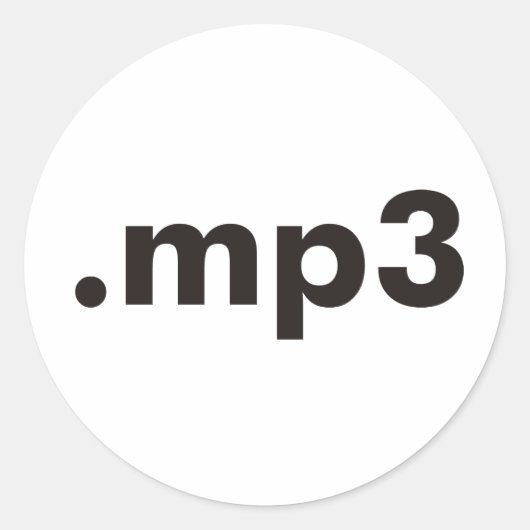 Sticker Rond produits et designs mp3 ! (Devant)