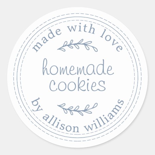 Sticker Rond Produits Rustiques faits maison Cuisine Cookies Vi (Devant)