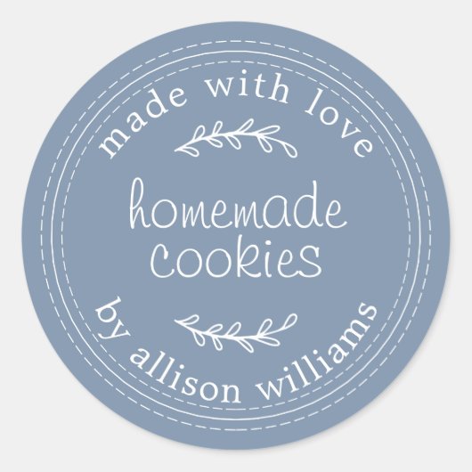 Sticker Rond Produits Rustiques faits maison Cuisine Cookies Vi (Devant)