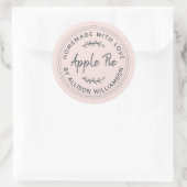Sticker Rond Produits Rustiques Maison Cuisiniers Pomme Pie Pas (Sac)