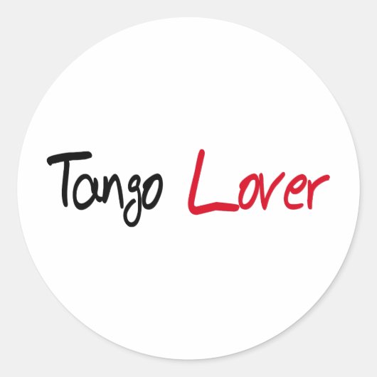 Sticker Rond Produits Tango Lover ! (Devant)