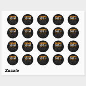 Sticker Rond Prof de maths Amateur de maths effrayant Halloween (Feuille)