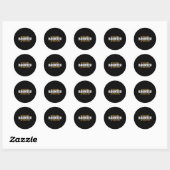 Sticker Rond Prof de maths Amateur de maths effrayant Mathémati (Feuille)