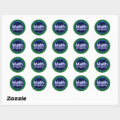 Sticker Rond Prof de maths chuchoteur de maths (Feuille)