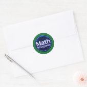 Sticker Rond Prof de maths chuchoteur de maths (Enveloppe)