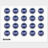Sticker Rond Prof de maths chuchoteur de maths (Feuille)