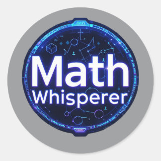 Sticker Rond Prof de maths chuchoteur de maths