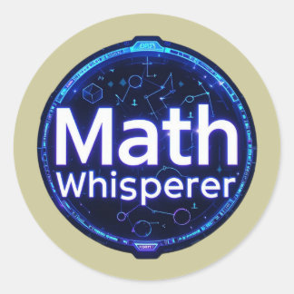Sticker Rond Prof de maths chuchoteur de maths