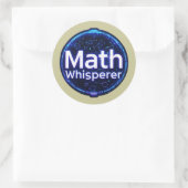 Sticker Rond Prof de maths chuchoteur de maths (Sac)