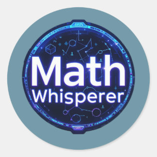 Sticker Rond Prof de maths chuchoteur de maths