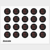 Sticker Rond Prof de maths drôle 67 Saint-Valentin prof de math (Feuille)
