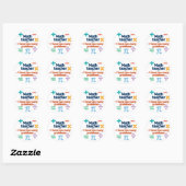 Sticker Rond Prof de maths — J'ai trop de problèmes (Feuille)