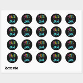 Sticker Rond Prof de maths Les maths c'est ma passion  (Feuille)