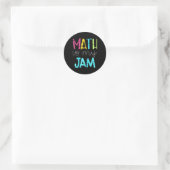 Sticker Rond Prof de maths Les maths c'est ma passion  (Sac)