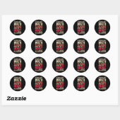Sticker Rond Prof de maths Saint-Valentin Algèbre Calcul Amour (Feuille)