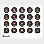 Sticker Rond Prof Enseignante Préparée Coquette Arc Enseigner A (Feuille)