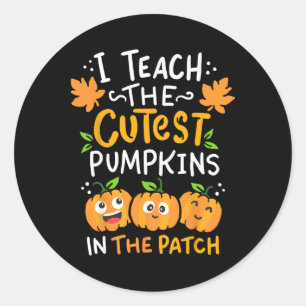 Sticker Rond Prof Halloween Pré-maternelle Prof Maternelle Mign