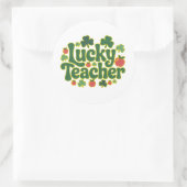 Sticker Rond Prof Lucky Fun Salle de classe Saint-Patrick (Sac)