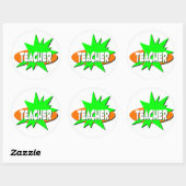Sticker Rond Professeur (Feuille)