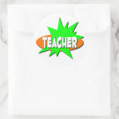Sticker Rond Professeur (Sac)