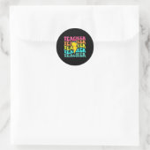 Sticker Rond Professeur à carreaux Éclair Boulon Retour à l'éco (Sac)