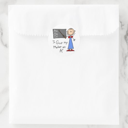 Sticker Rond Professeur A Plus (Sac)