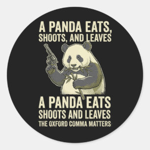 Sticker Rond Professeur d'anglais Grammaire Ponctuation Humour
